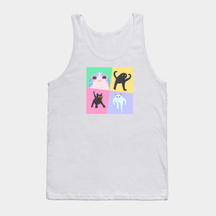 cute cat meme pixel art Tank Top